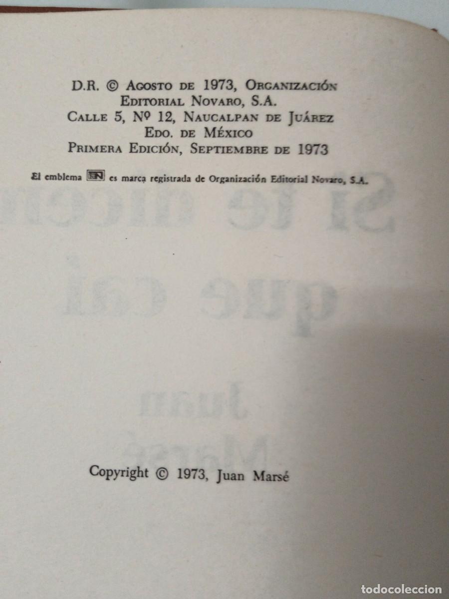 Libros de segunda mano: Si te dicen que ca&iacute; de Juan Mars&egrave; - Foto 10