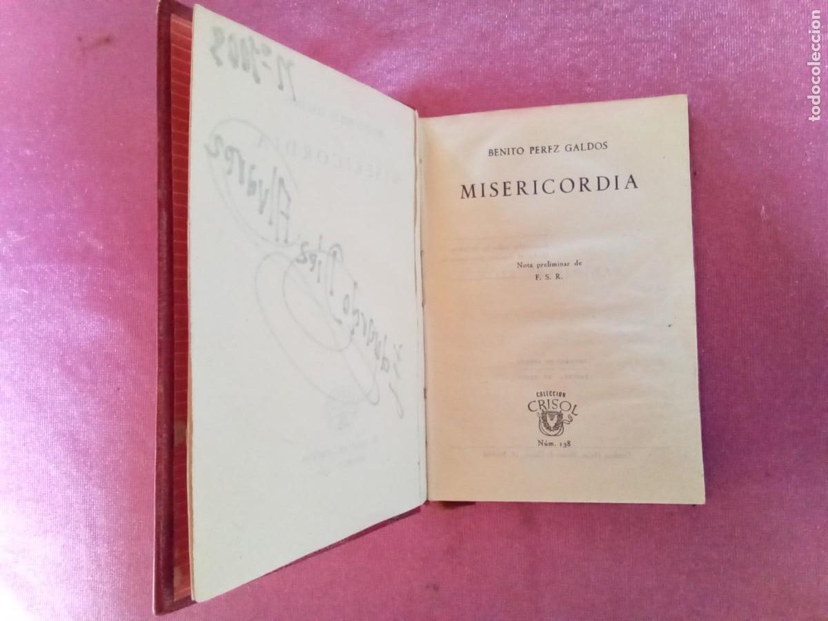 Libros de segunda mano: BENTO PEREZ GALDOS.MISERICORDIA. COLECCION CRISOL .E 2/2/3 - Foto 1