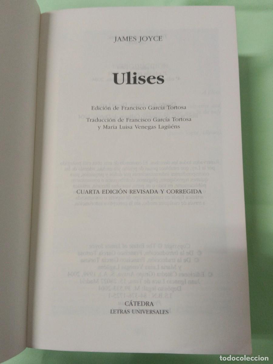 Libros de segunda mano: Ulises de James Joyce E. C&aacute;tedra - Foto 4