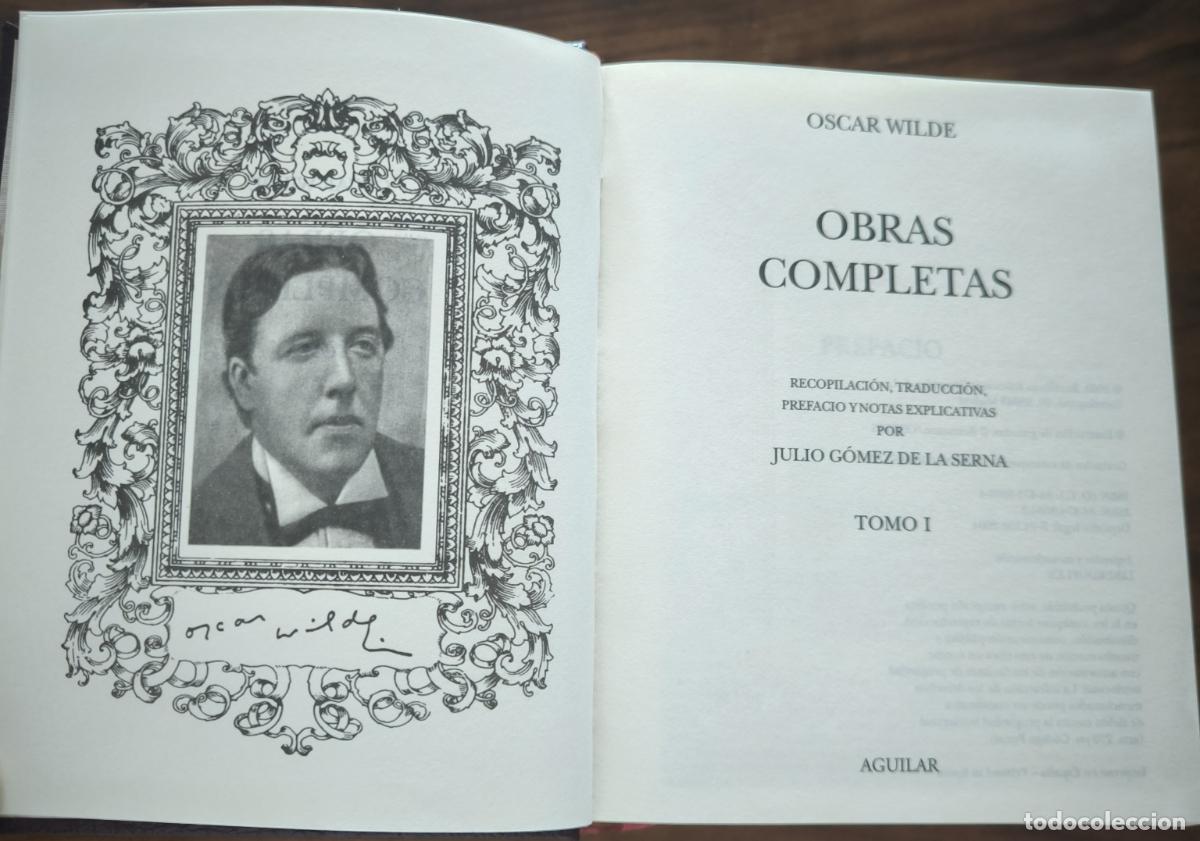 Libros de segunda mano: OBRAS COMPLETAS - OSCAR WILDE - 2 TOMOS - ED. AGUILAR - Foto 2
