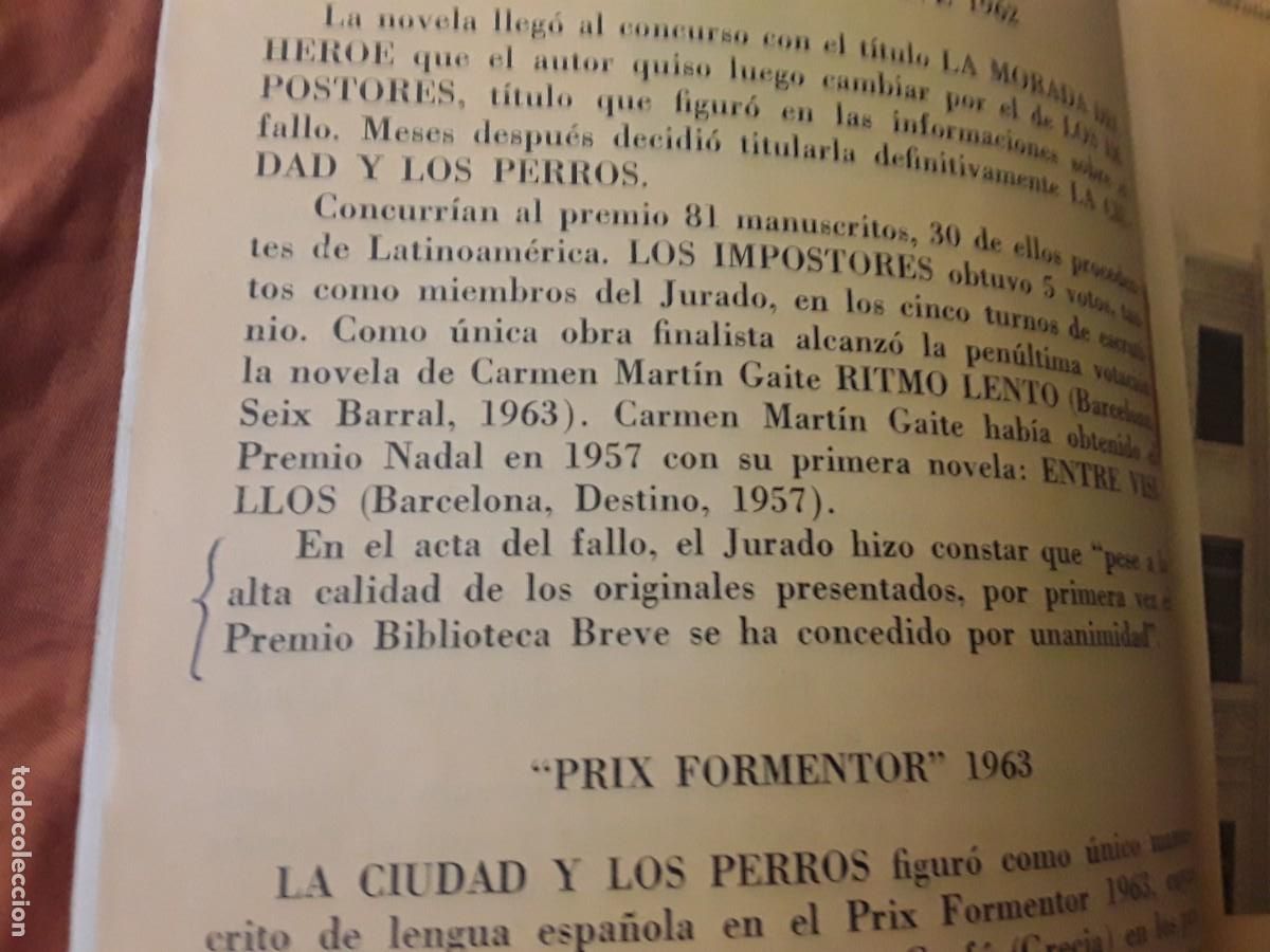 Libros de segunda mano: La cuidad y los perros, de Mario Vargas Llosa (1&ordf; edici&oacute;n) - Foto 7