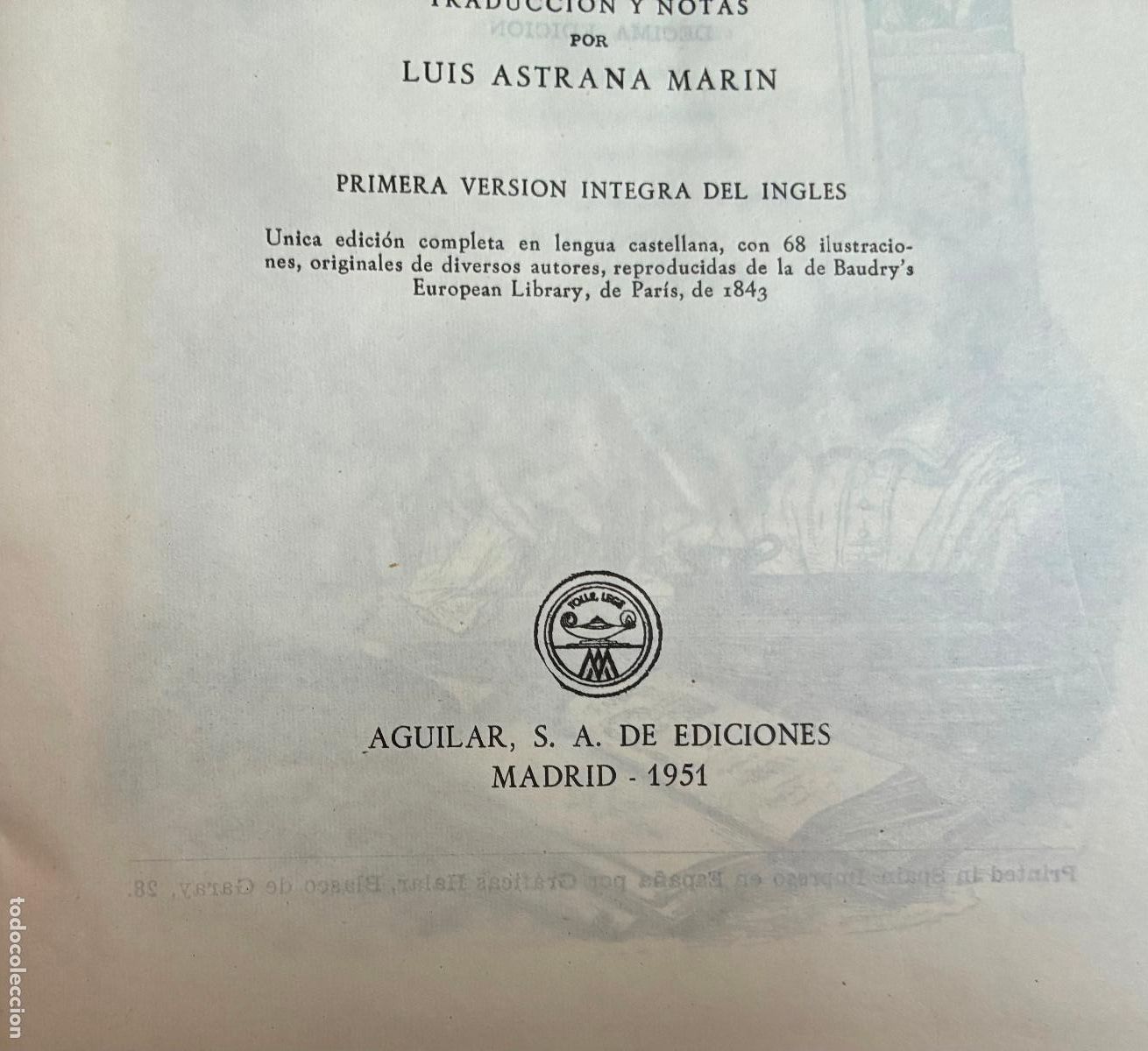 Libros de segunda mano: OBRAS COMPLETAS WILLIAM SHAKESPEARE, AGUILAR, 1951 - Foto 8
