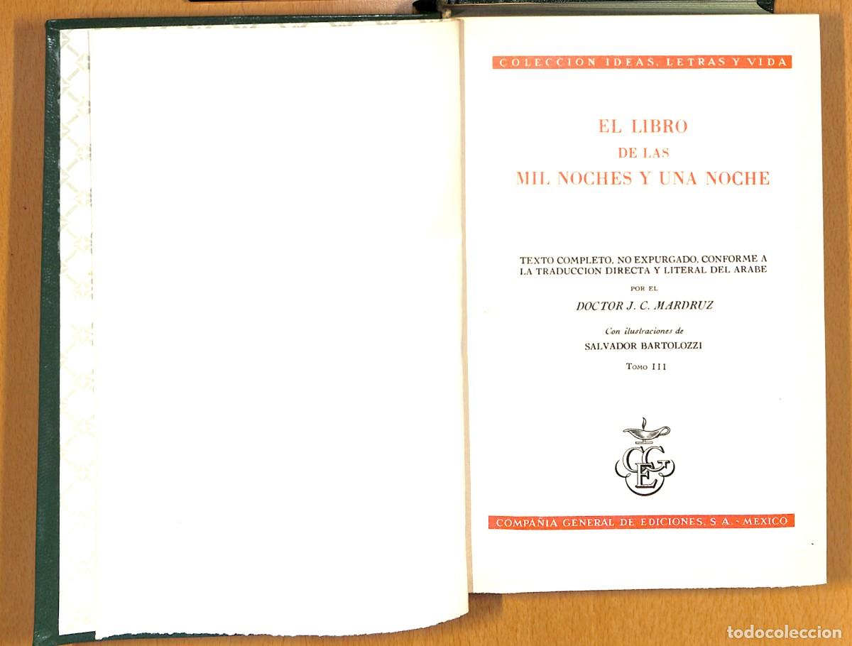 Libros de segunda mano: 3 TOMOS .EL LIBRO DE LAS MIL NOCHES Y UNA NOCHE - Foto 4
