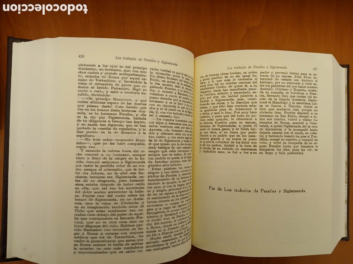 Libros de segunda mano: Obras Completas. Miguel de Cervantes. 2 tomos ( Completa ). - Foto 7