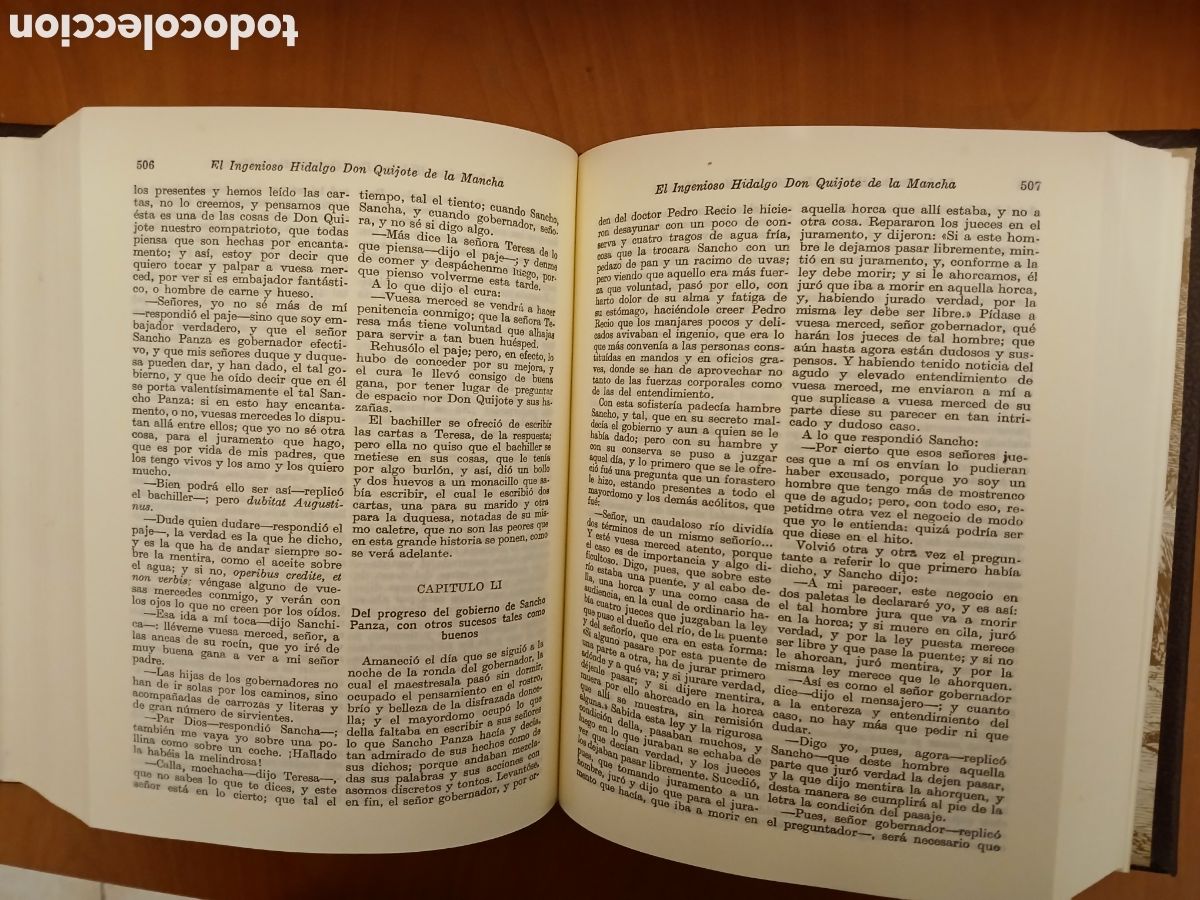 Libros de segunda mano: Obras Completas. Miguel de Cervantes. 2 tomos ( Completa ). - Foto 11