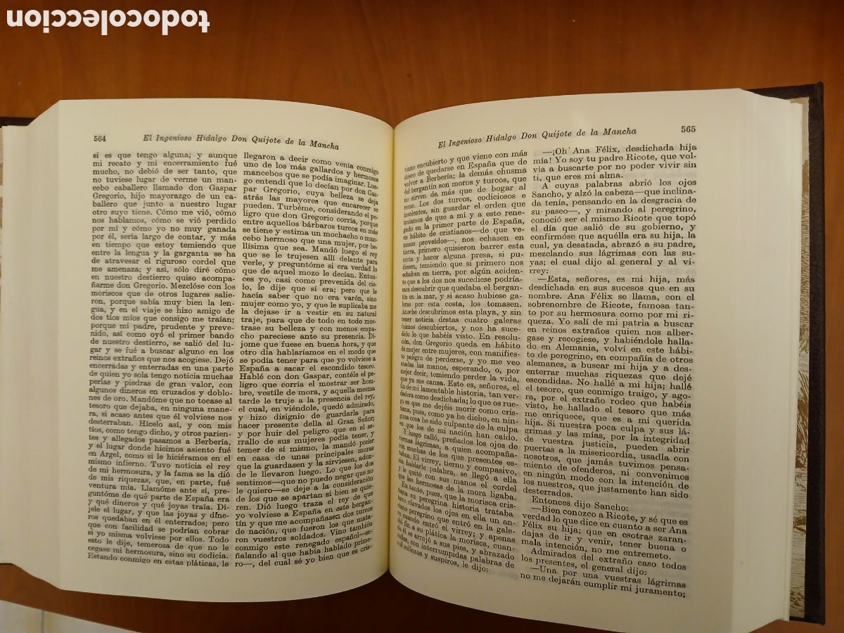 Libros de segunda mano: Obras Completas. Miguel de Cervantes. 2 tomos ( Completa ). - Foto 12