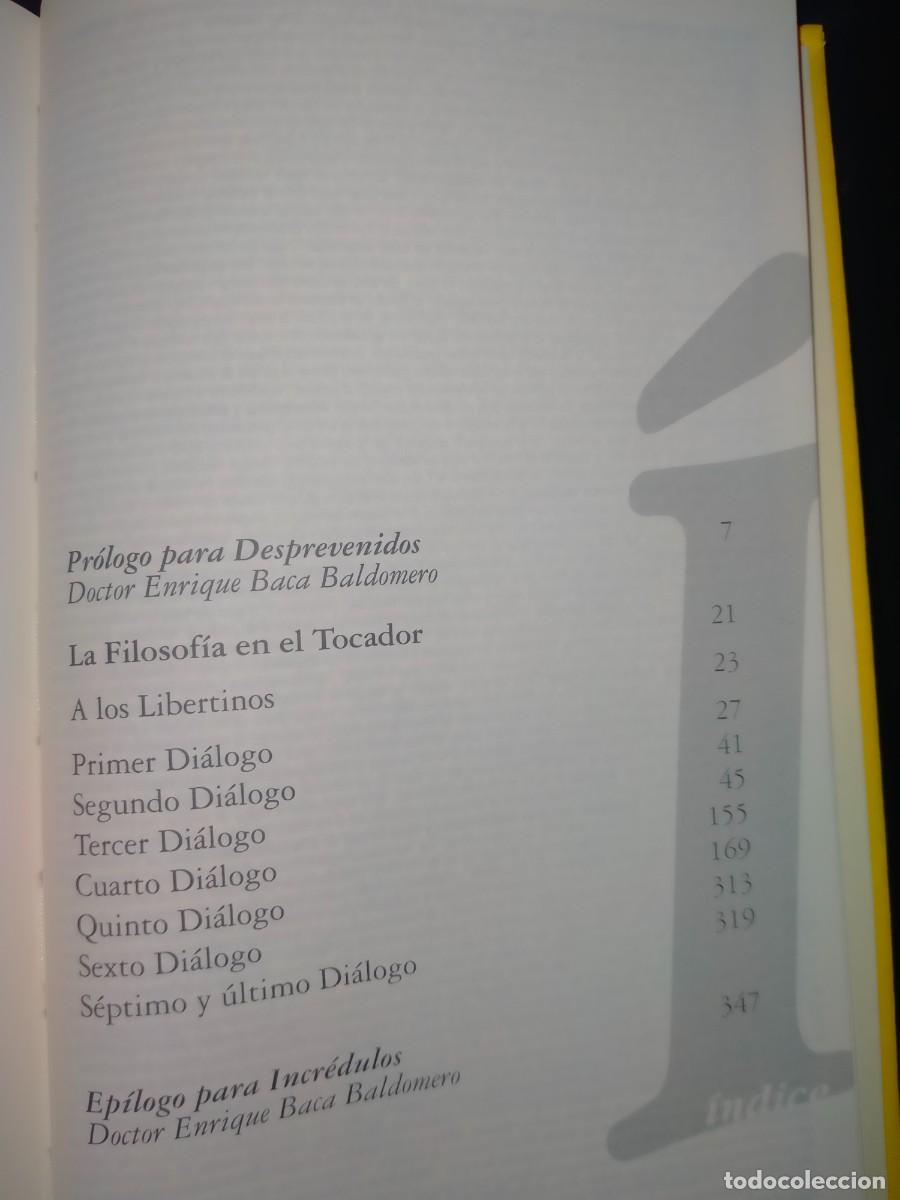 Libros de segunda mano: MARQU&Eacute;S DE SADE. LA FILOSOF&Iacute;A EN EL TOCADOR .WYETH - Foto 2