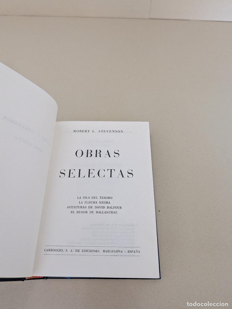 Libros de segunda mano: OBRAS SELECTAS - ROBERT LOUIS STEVENSON CARROGGIO - Foto 2