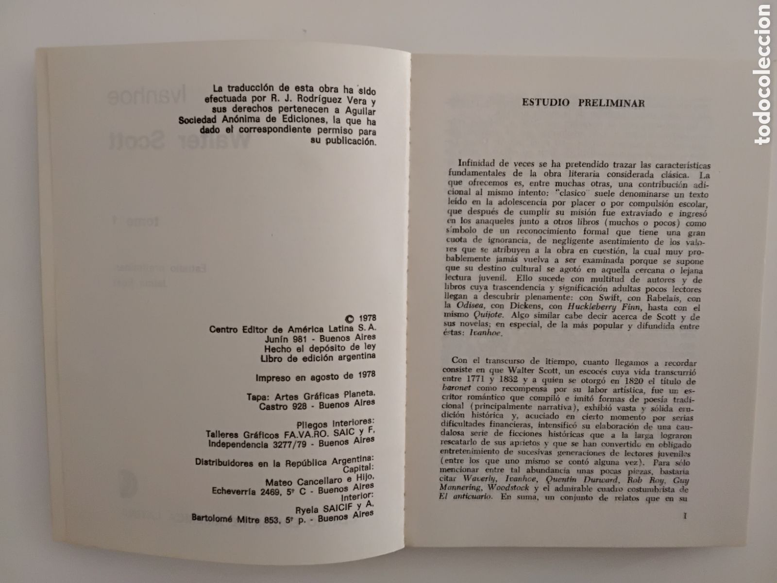 Libros de segunda mano: Walter Scott &mdash; Ivanhoe. Dos tomos. (Biblioteca B&aacute;sica Universal, 1978) - Foto 4
