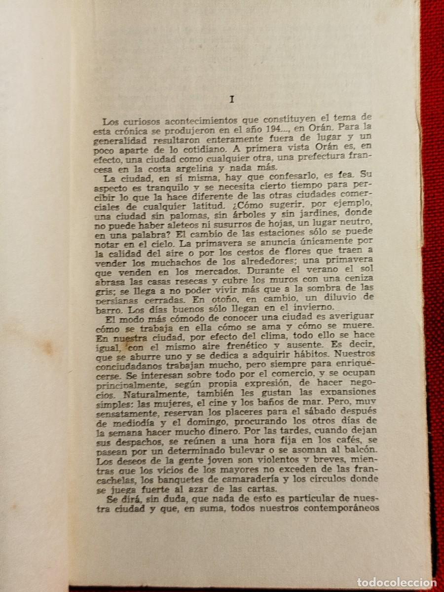 Libros de segunda mano: 1961. La peste. Albert Camus. - Foto 3