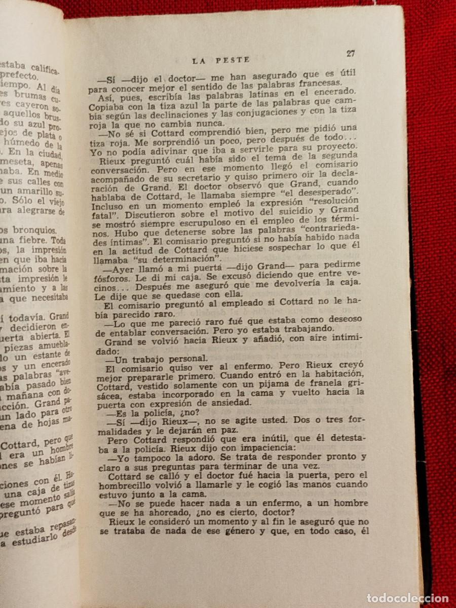 Libros de segunda mano: 1961. La peste. Albert Camus. - Foto 4