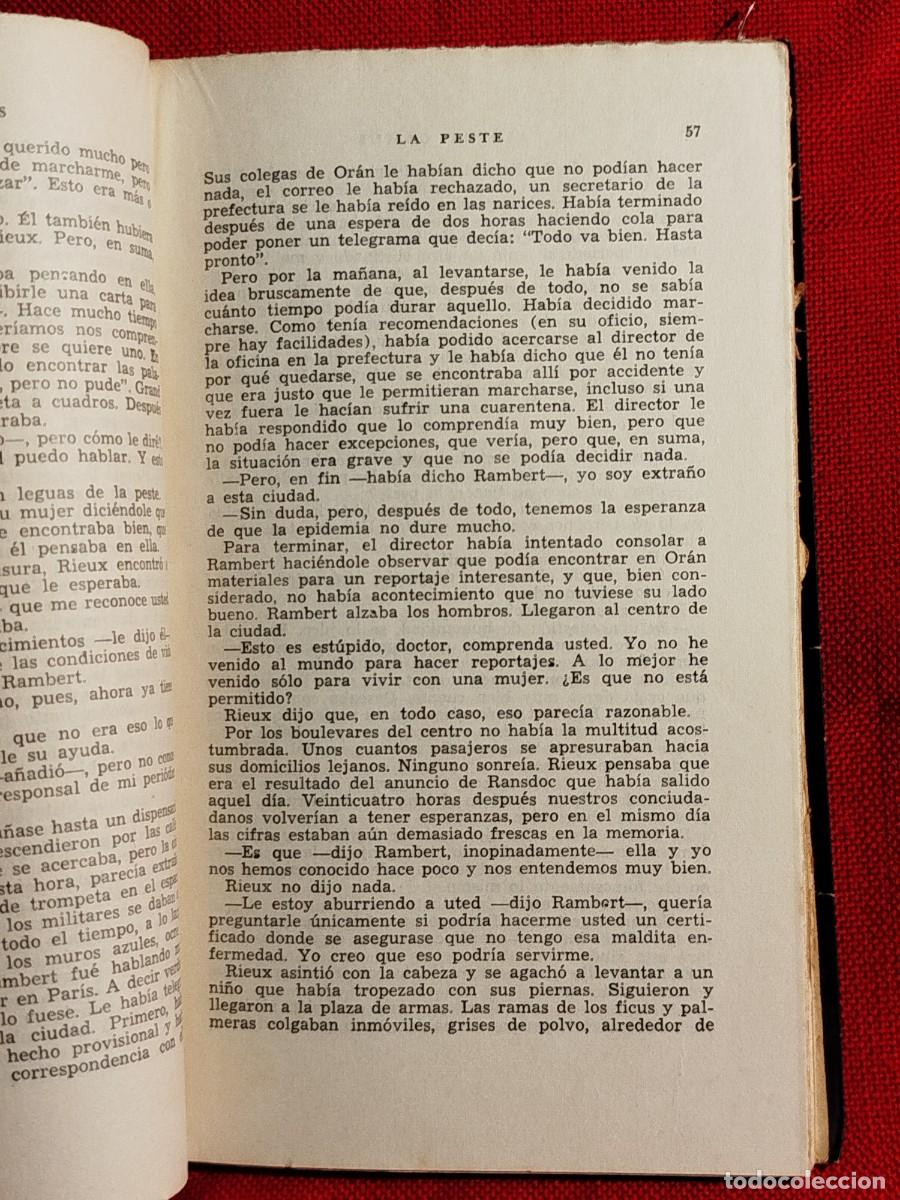Libros de segunda mano: 1961. La peste. Albert Camus. - Foto 7