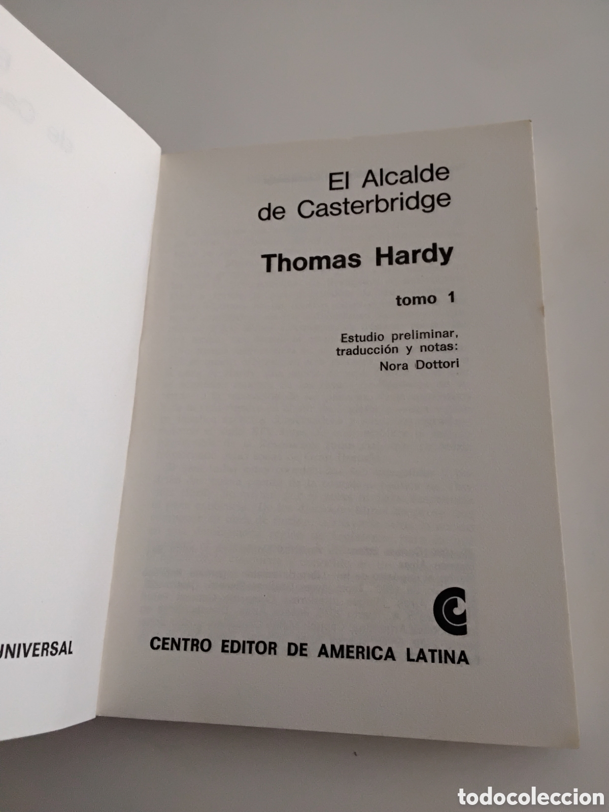 Libros de segunda mano: Thomas Hardy &mdash; El alcalde de Casterbridge. Dos tomos. (Biblioteca B&aacute;sica Universal, 1980) - Foto 2