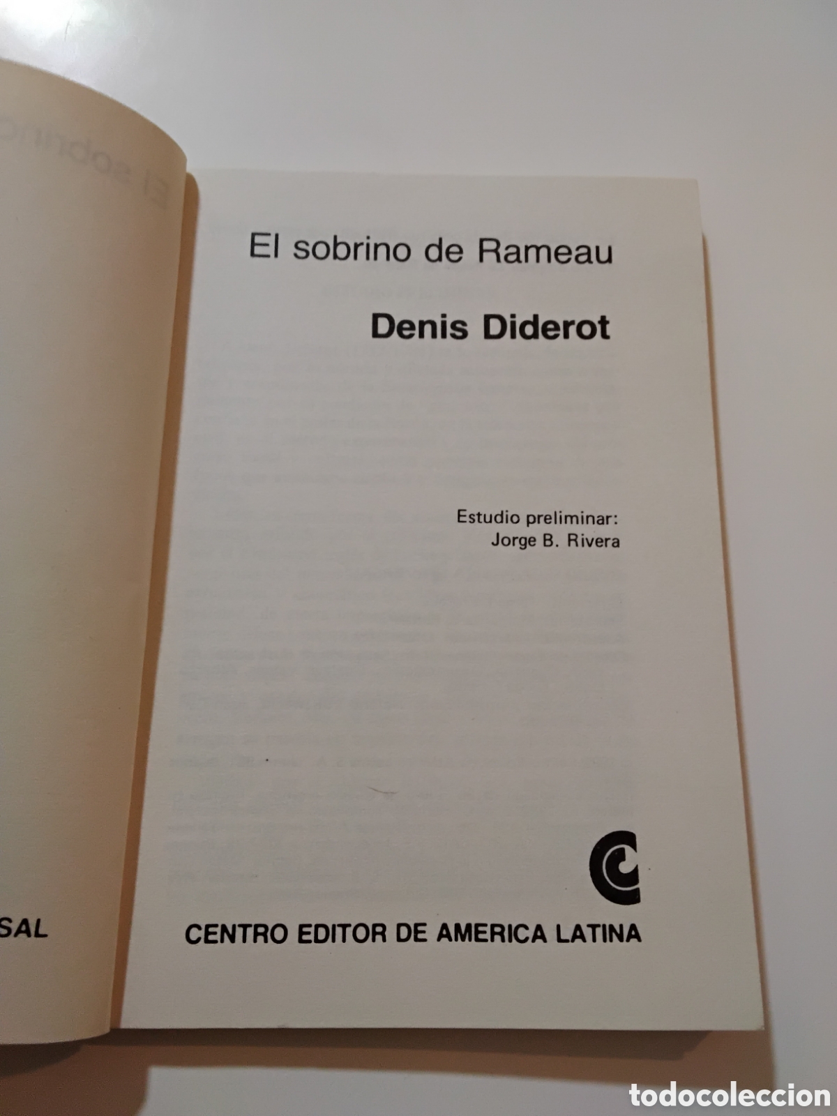 Libros de segunda mano: Denis Diderot &mdash; El sobrino de Rameau. (Biblioteca B&aacute;sica Universal, 1982) - Foto 3
