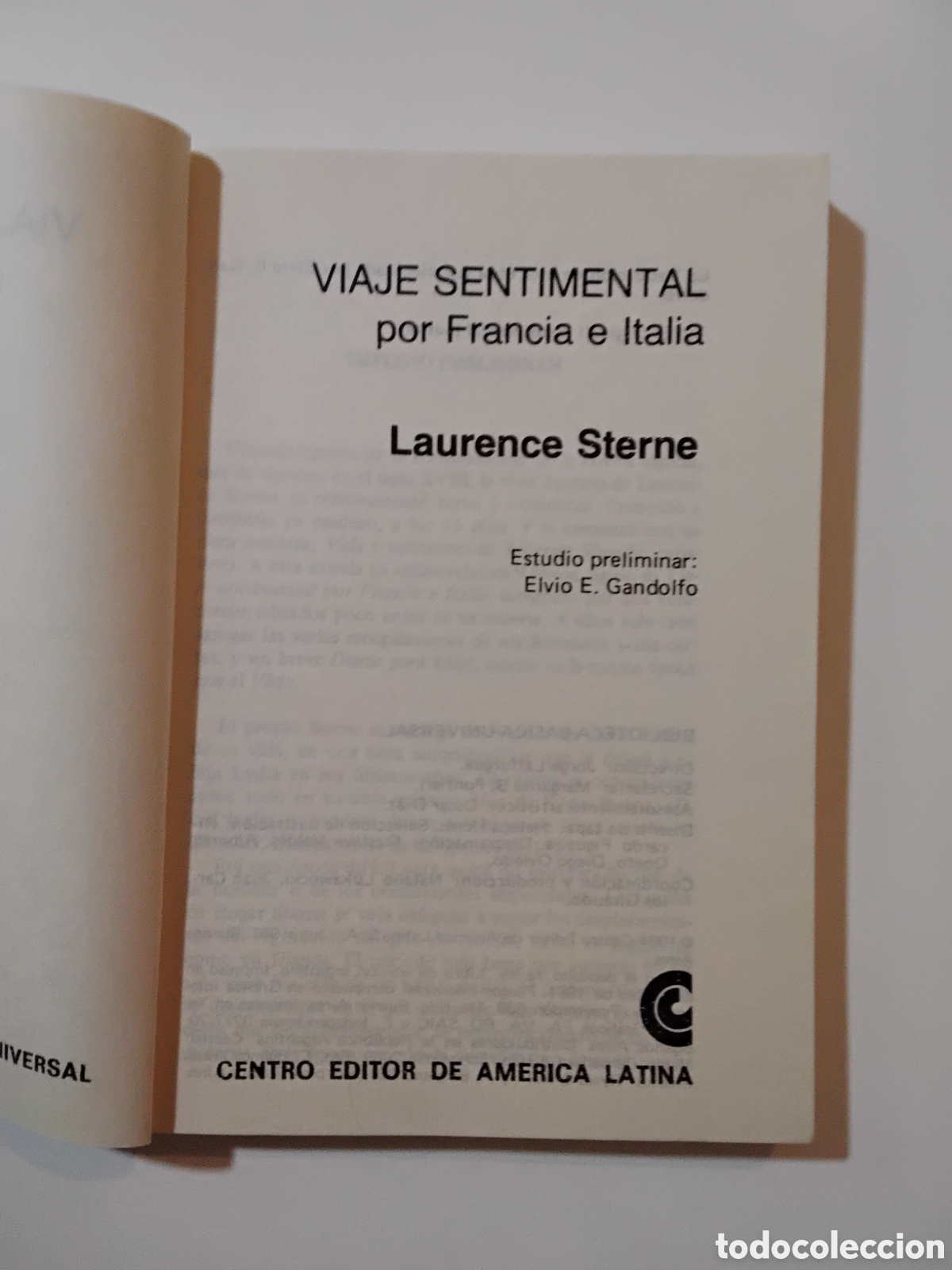 Libros de segunda mano: Laurence Sterne &mdash; Viaje sentimental. (Biblioteca B&aacute;sica Universal, 1981) - Foto 3