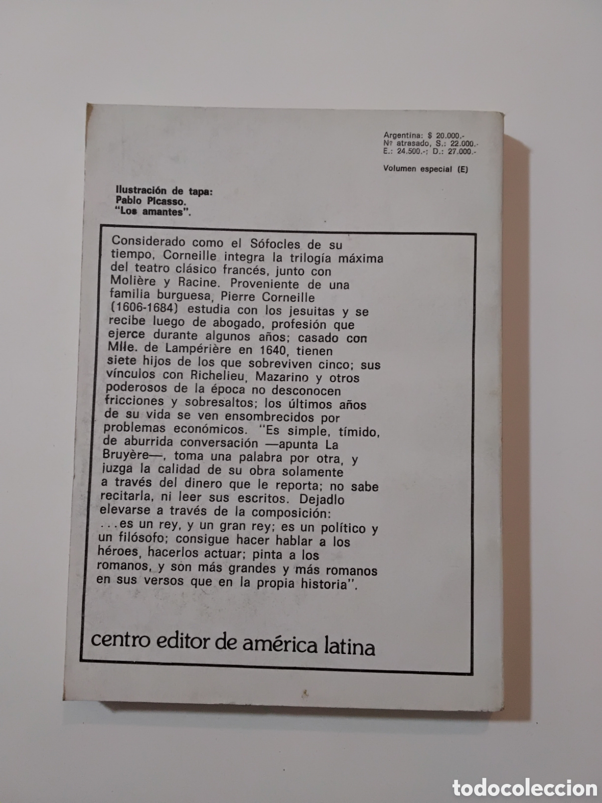 Libros de segunda mano: Pierre Corneille &mdash; La ilusi&oacute;n c&oacute;mica / El Cid (Biblioteca B&aacute;sica Universal, 1982) - Foto 2