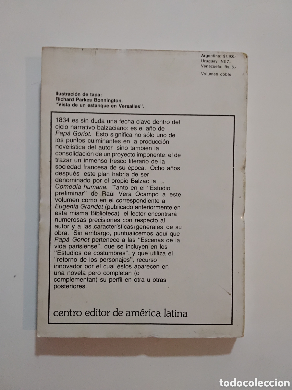 Libros de segunda mano: Pap&aacute; Goriot &mdash; Honor&eacute; de Balzac (Biblioteca B&aacute;sica Universal, 1978) - Foto 2