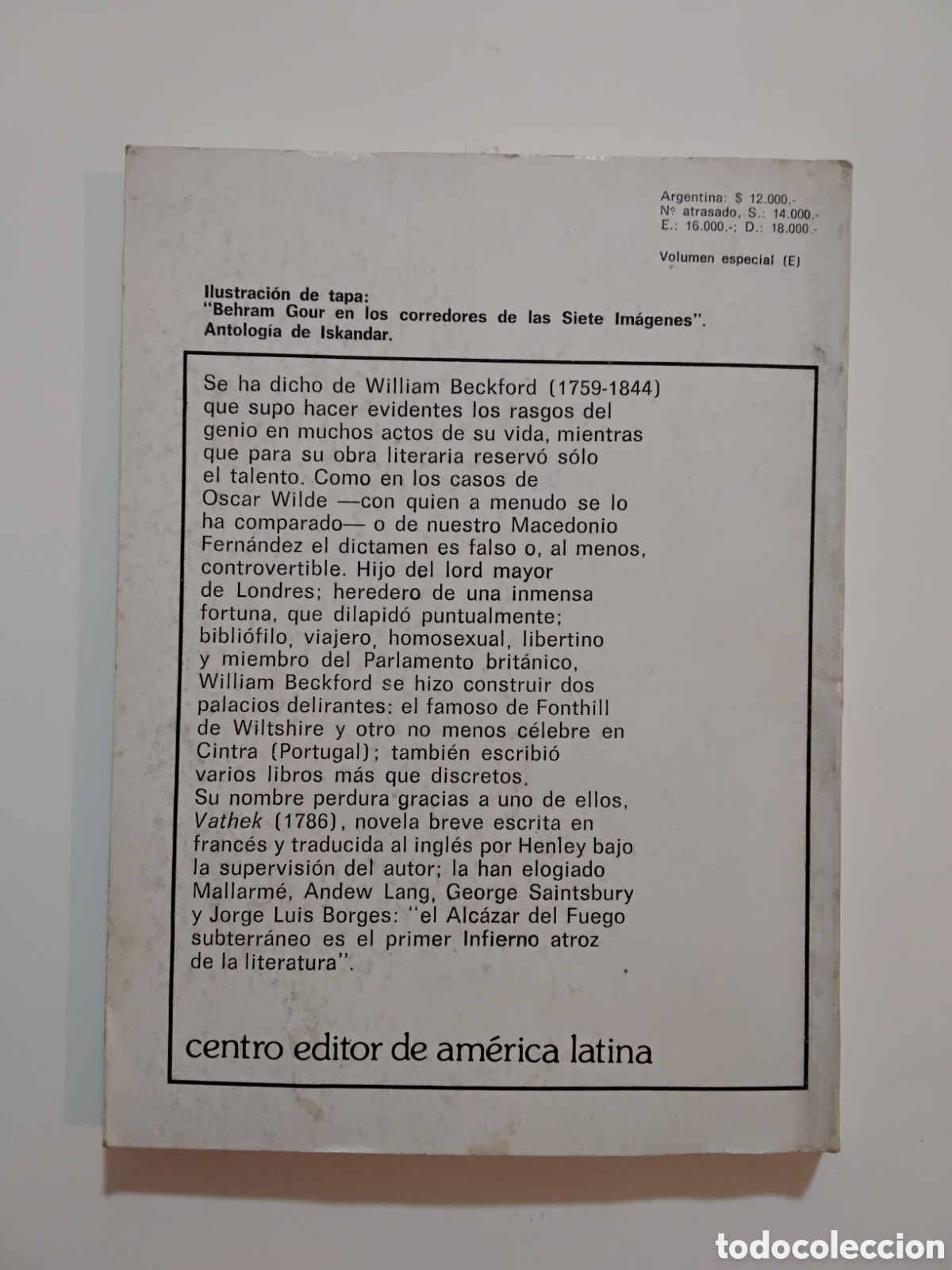 Libros de segunda mano: Vathek, cuento &aacute;rabe &mdash; William Beckford (Biblioteca B&aacute;sica Universal, 1981) - Foto 2