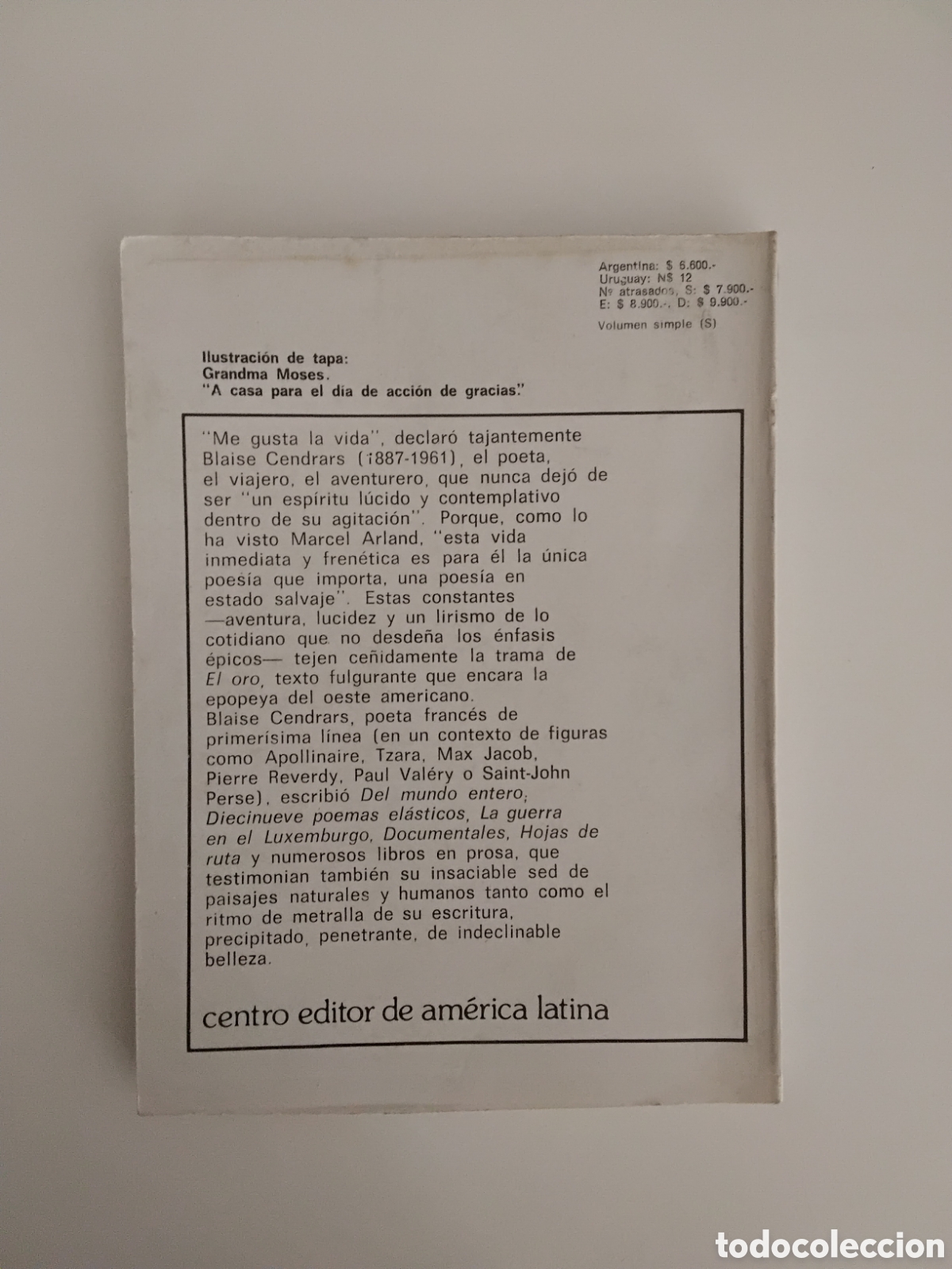 Libros de segunda mano: Blaise Cendrars - El Oro (Biblioteca B&aacute;sica Universal, 1981) - Foto 2