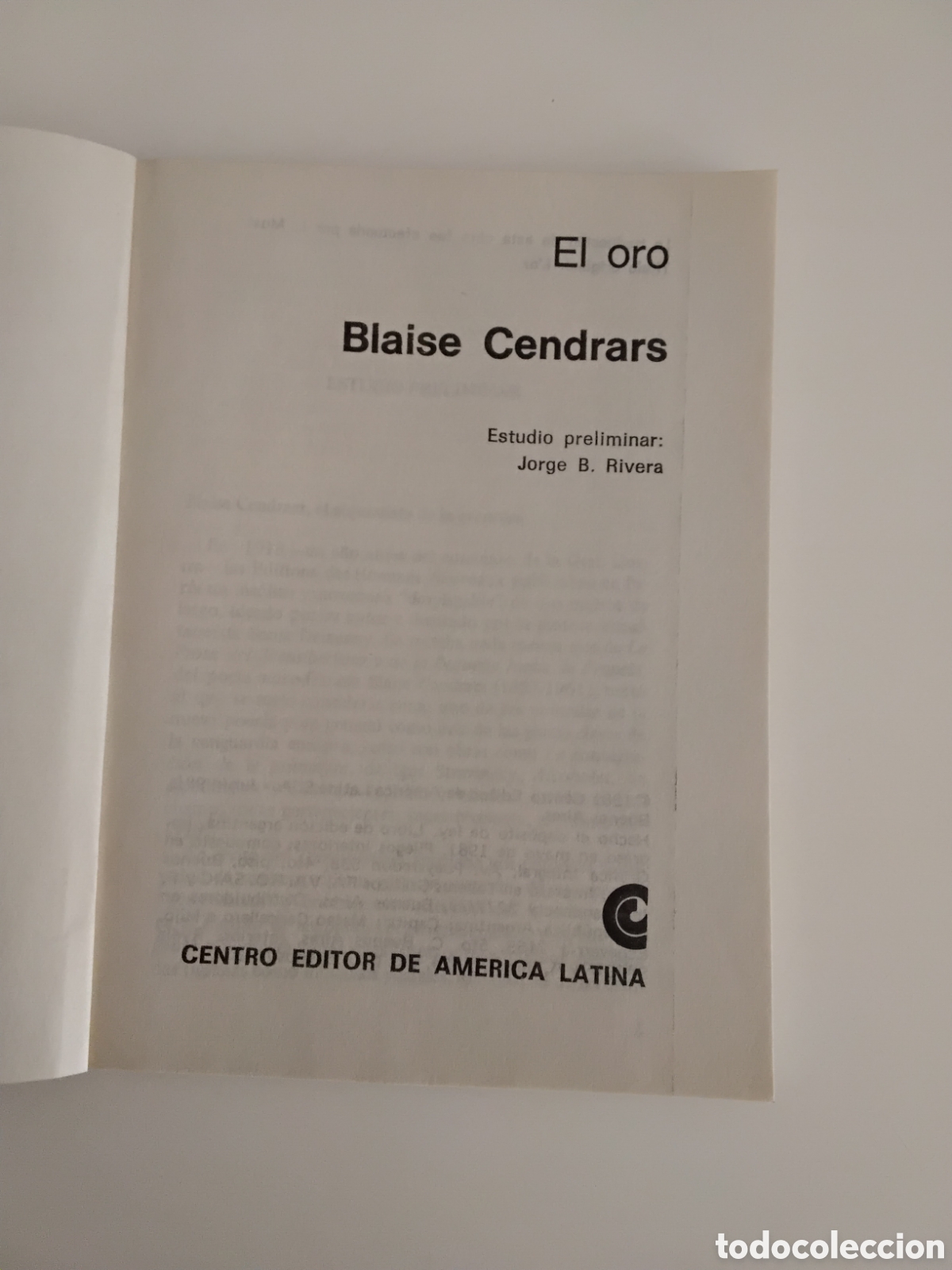 Libros de segunda mano: Blaise Cendrars - El Oro (Biblioteca B&aacute;sica Universal, 1981) - Foto 3