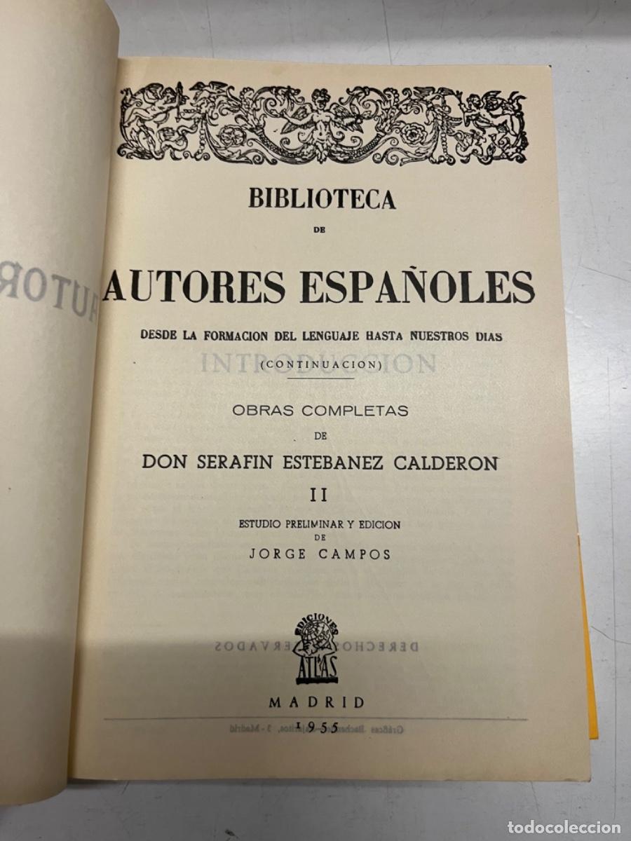 Libros de segunda mano: Estebanez Calderon, Seraf&iacute;n.- Obras completas (2 vols.) - Foto 2