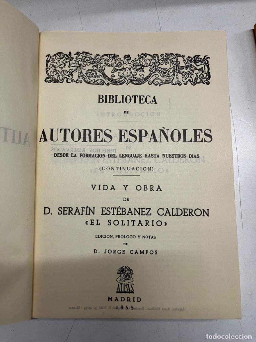 Libros de segunda mano: Estebanez Calderon, Seraf&iacute;n.- Obras completas (2 vols.) - Foto 3