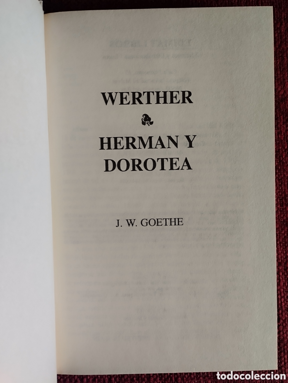 Libros de segunda mano: &rdquo;Herman y Dorotea&rdquo;.J.W.Goethe. - Foto 3