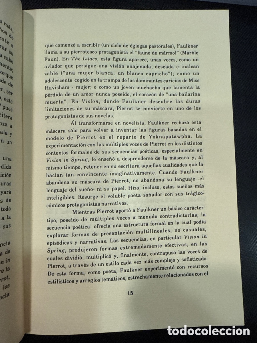 Libros de segunda mano: FAULKNER, William. Visi&oacute;n en primavera - Foto 2