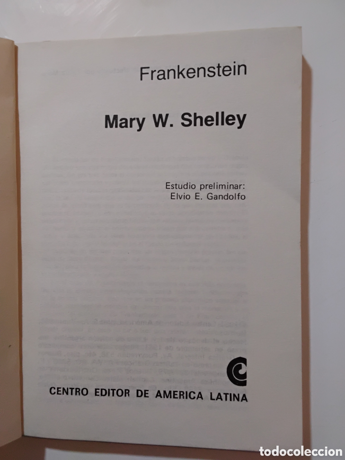 Libros de segunda mano: Mary W. Shelley &mdash; Frankenstein (Biblioteca B&aacute;sica Universal, 1981) - Foto 3