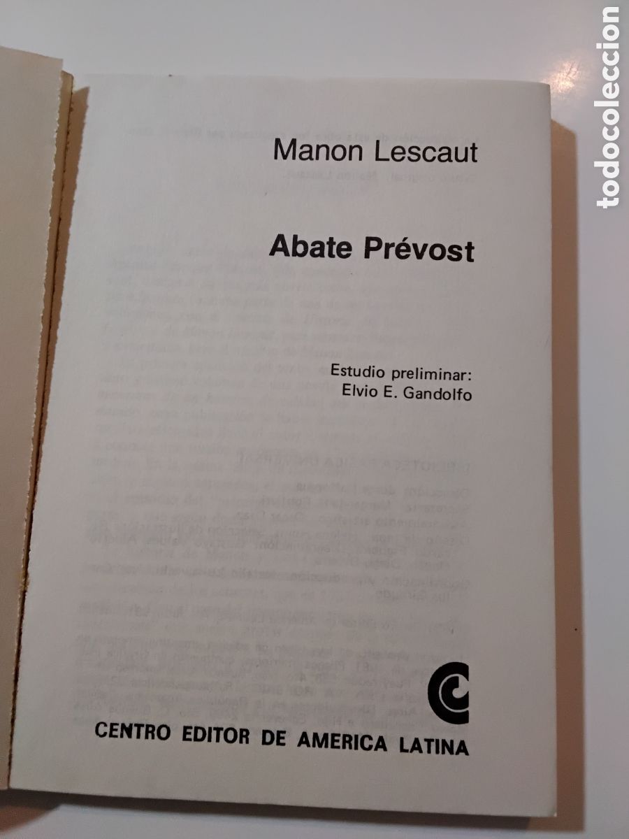 Libros de segunda mano: Manon Lescaut &mdash; Abate Pr&eacute;vost (Biblioteca B&aacute;sica Universal, 1981) - Foto 3
