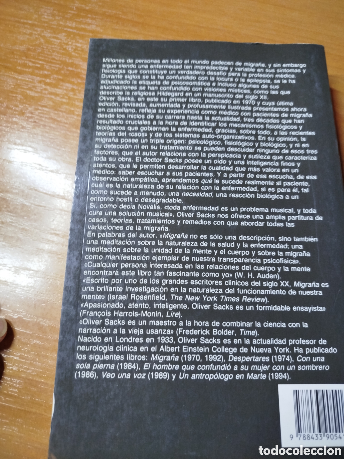 Libros de segunda mano: Migra&ntilde;a Oliver sacks. Anagrama colecci&oacute;n argumentos - Foto 2