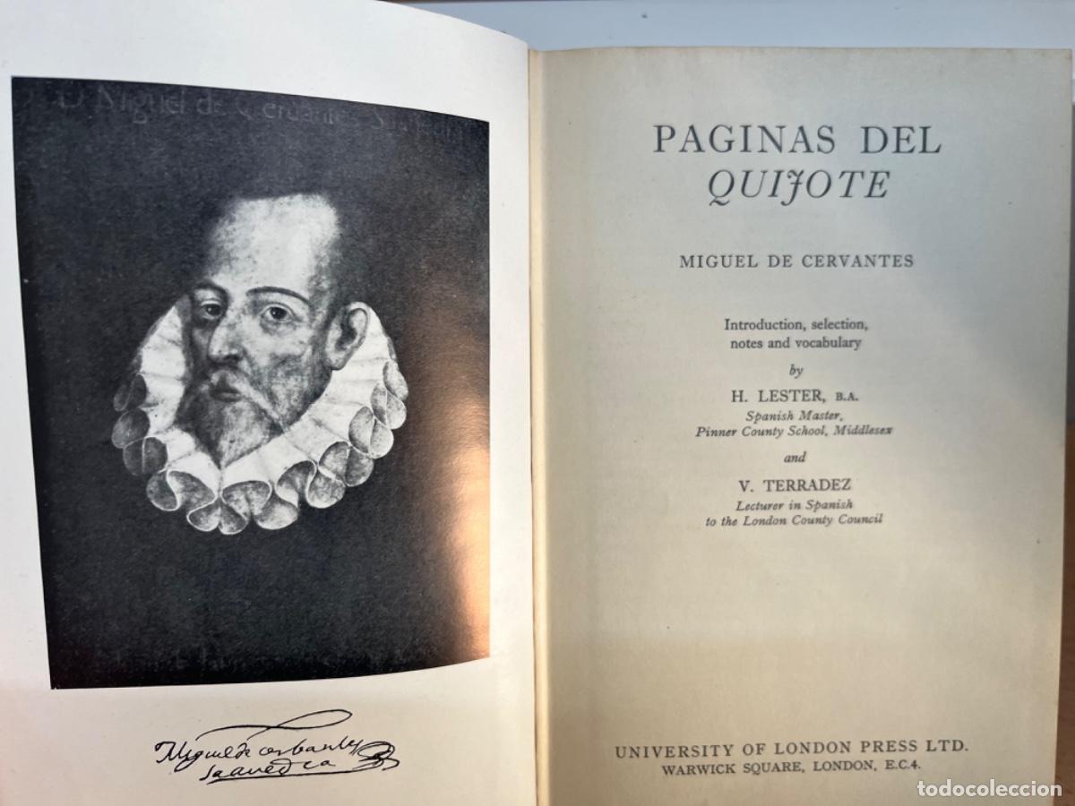 Libros de segunda mano: P&aacute;ginas del Quijote (London, 1956) - Foto 4