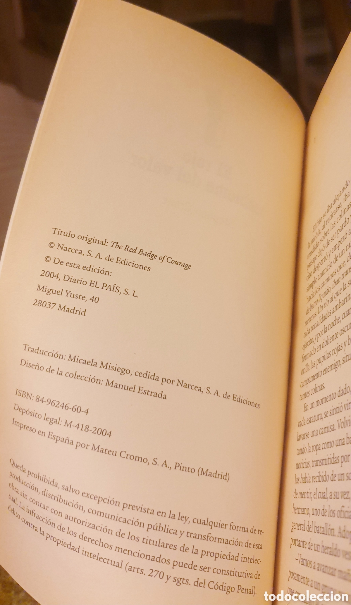 Libros de segunda mano: El rojo emblema del valor. Stephen Crane. - Foto 3