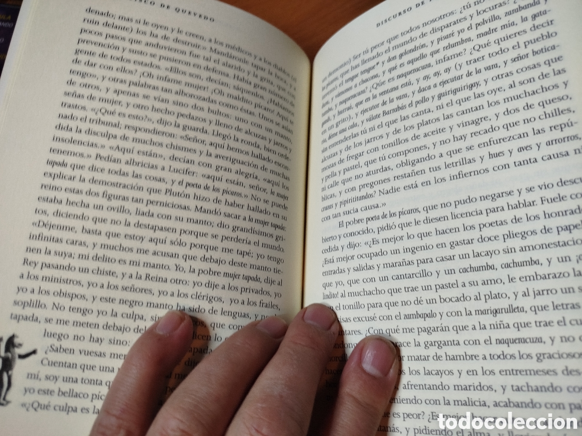 Libros de segunda mano: Discurso de todos los diablos. Francisco de Quevedo. Letra celeste - Foto 3