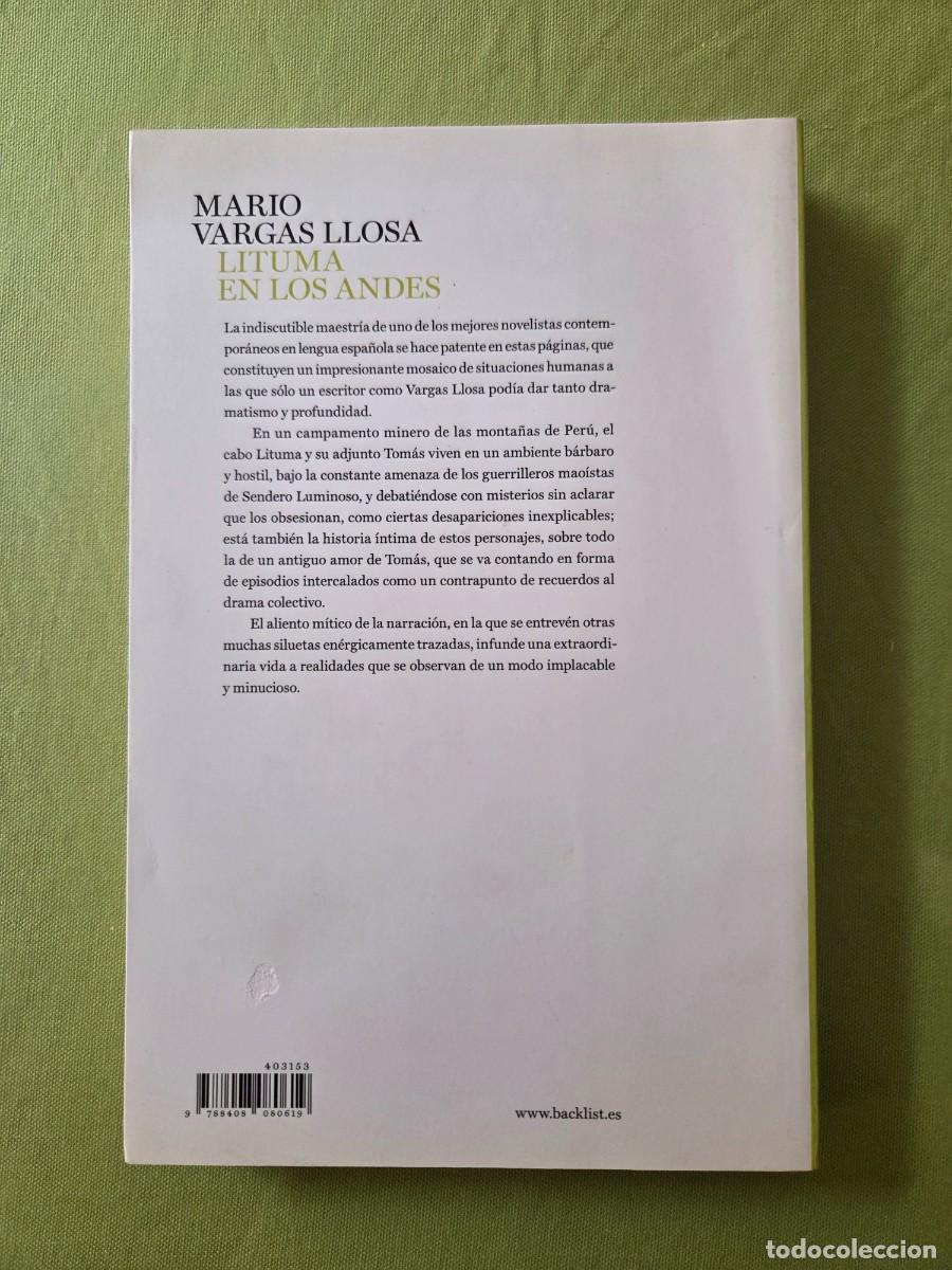 Libros de segunda mano: LITUMA EN LOS ANDES - MARIO VARGAS LLOSA . - Foto 2