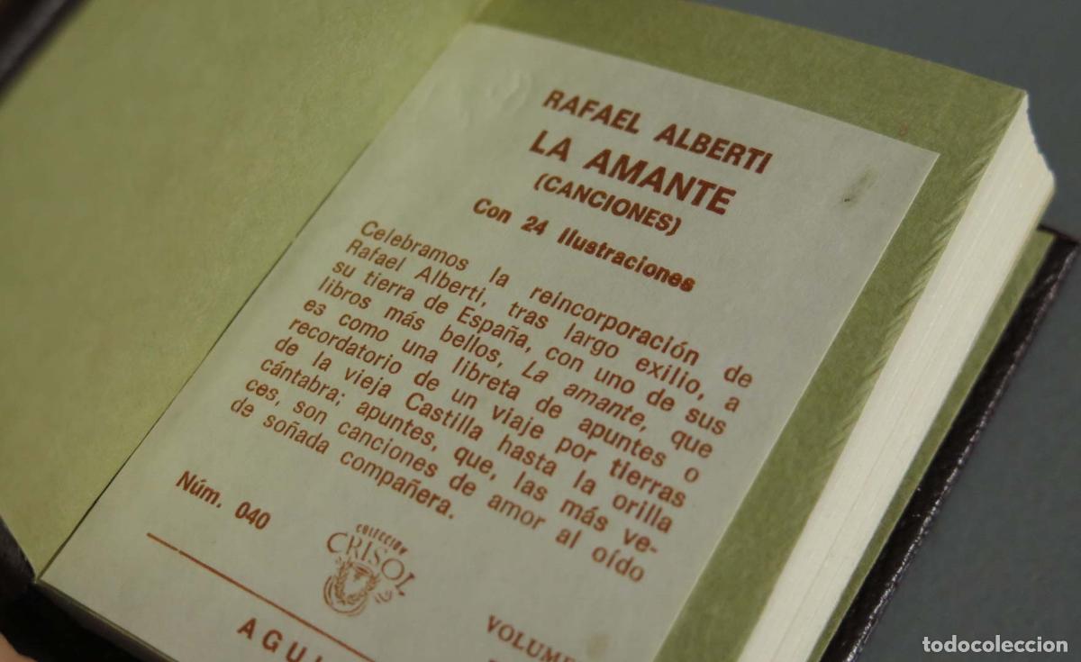 Libros de segunda mano: RAFAEL ALBERTI LA AMANTE 1977. AGUILAR. CRISOLIN - Foto 2