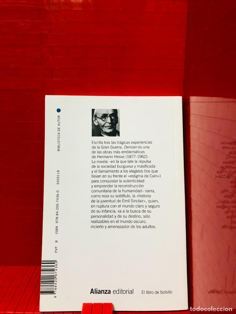 Libros de segunda mano: DEMIAN - ALIANZA ED. - HERMANN HESSE - 2019 - Foto 2