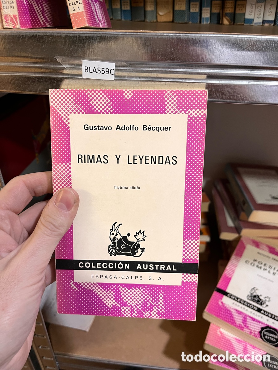 Libros de segunda mano: BLAS59C Gustavo Adolfo B&eacute;cquer RIMAS Y LEYENDAS austral - Foto 1
