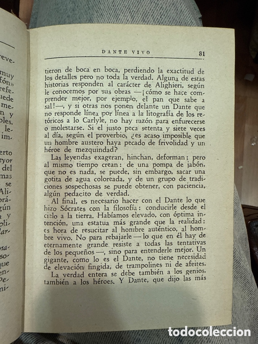 Libros de segunda mano: PAPINI, Giovanni. Dante vivo - Foto 2