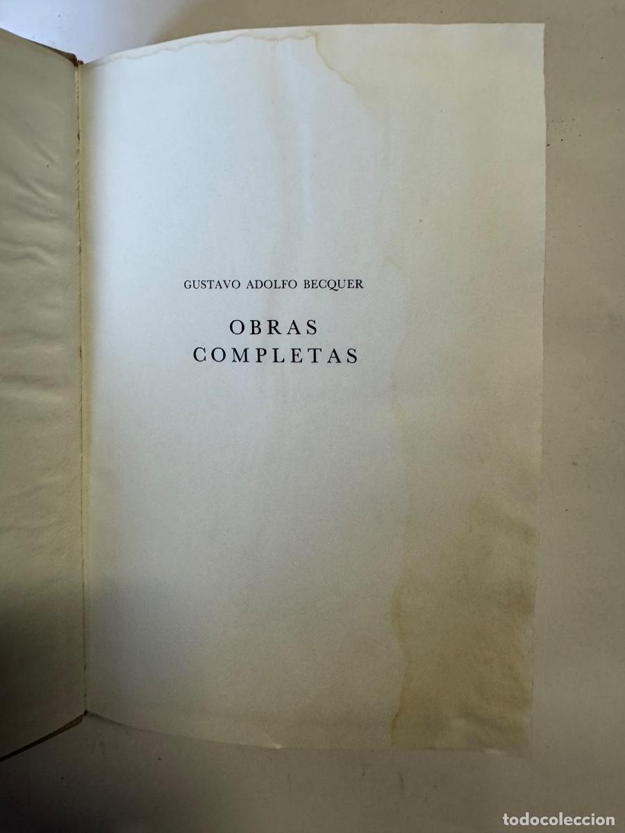 Libros de segunda mano: Obras Completas Becquer Editorial Aguilar - Foto 3