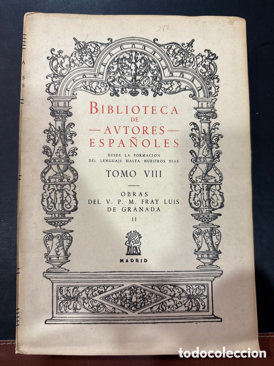 Livres d'occasion: FRAY LUIS DE GRANADA. Obras del V.P.M. Fray Luis de Granada: (Biblioteca de Autores Espa&ntilde;oles; 8)