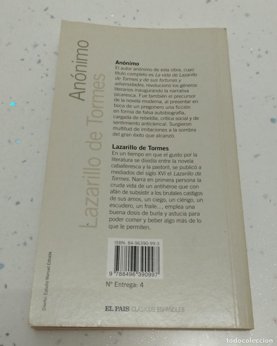 Libros de segunda mano: LAZARILLO DE TORMES (AN&Oacute;NIMO), EL PA&Iacute;S CL&Aacute;SICOS - Foto 2