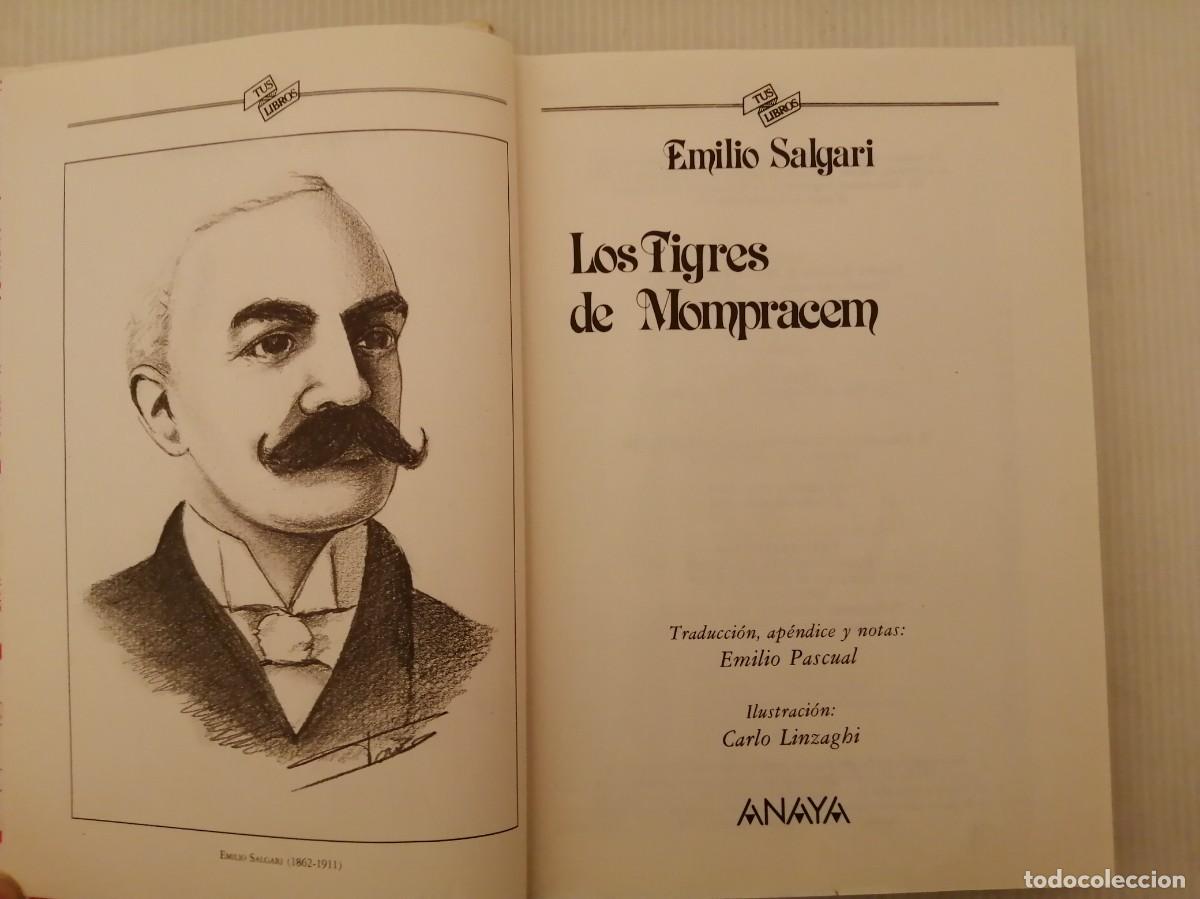 Libros de segunda mano: Emilio Salgari Los Tigres de Momparcem - Foto 3