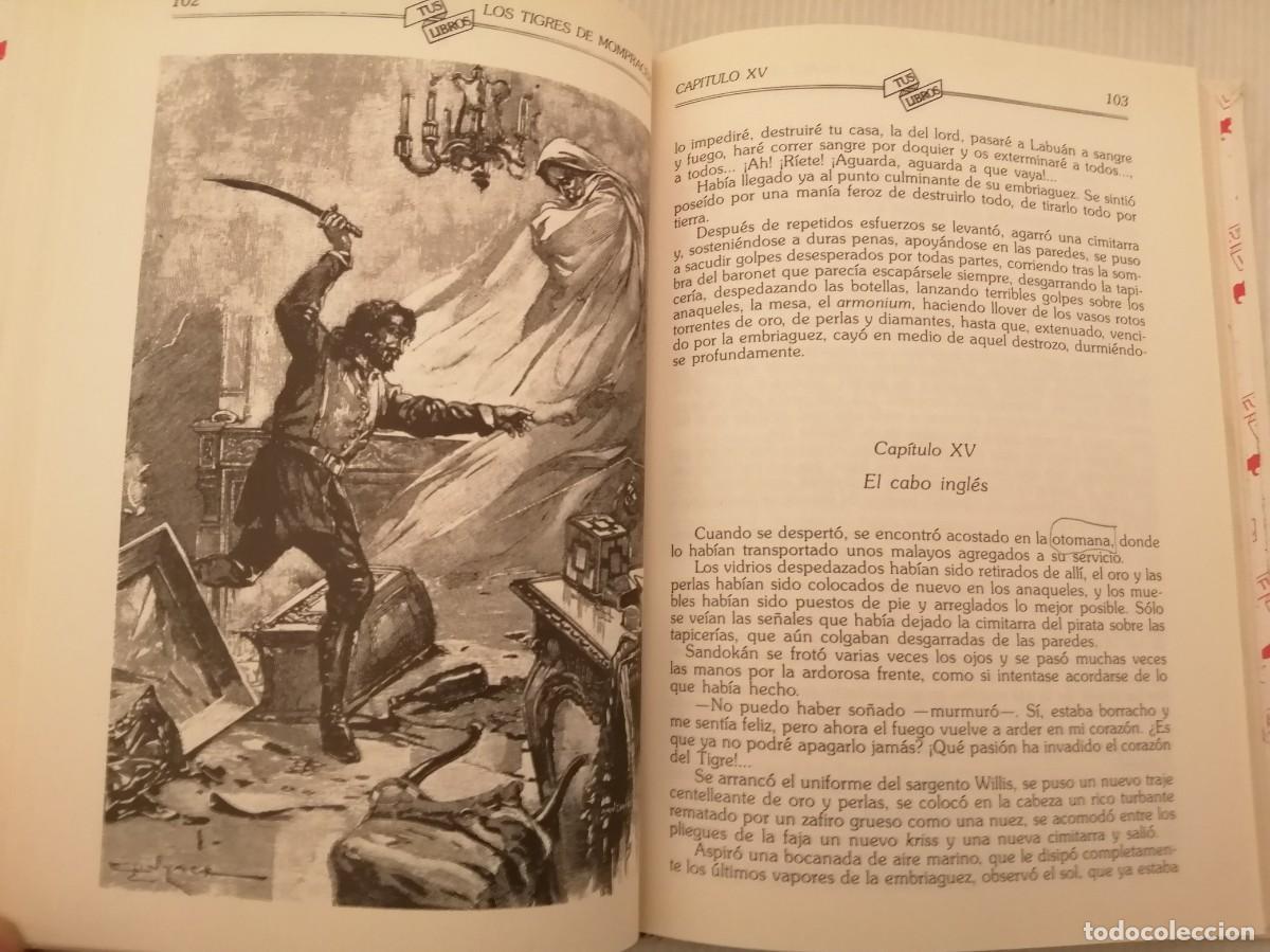 Libros de segunda mano: Emilio Salgari Los Tigres de Momparcem - Foto 4