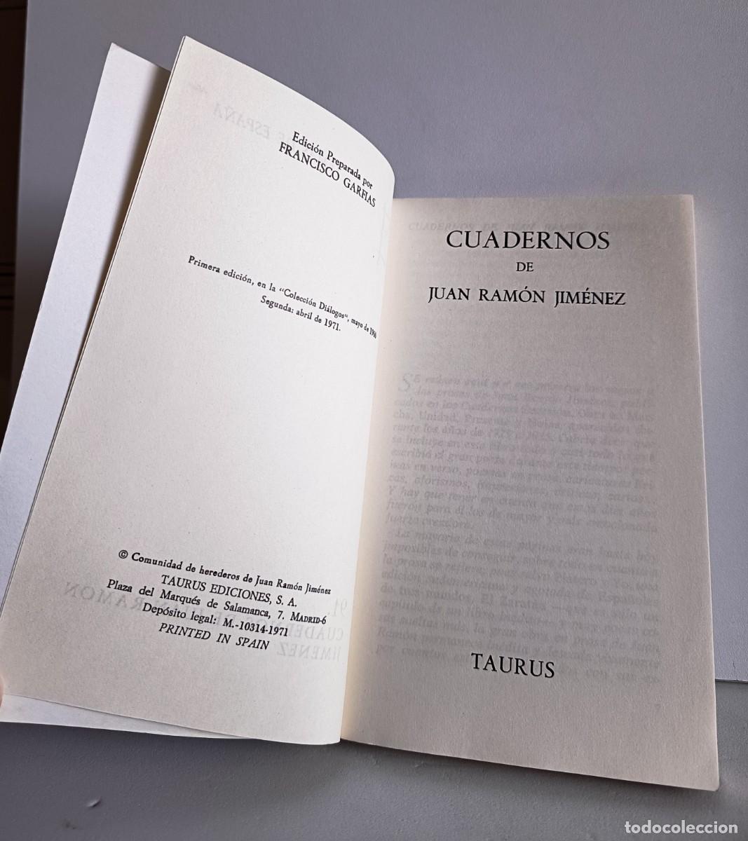 Libros de segunda mano: Jim&eacute;nez, Juan Ram&oacute;n: CUADERNOS. Temas de Espa&ntilde;a. Taurus 1971 - Foto 3