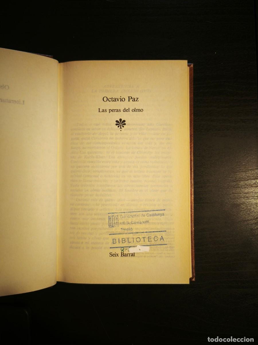 Libros de segunda mano: Las peras del olmo - Octavio Paz - Foto 2