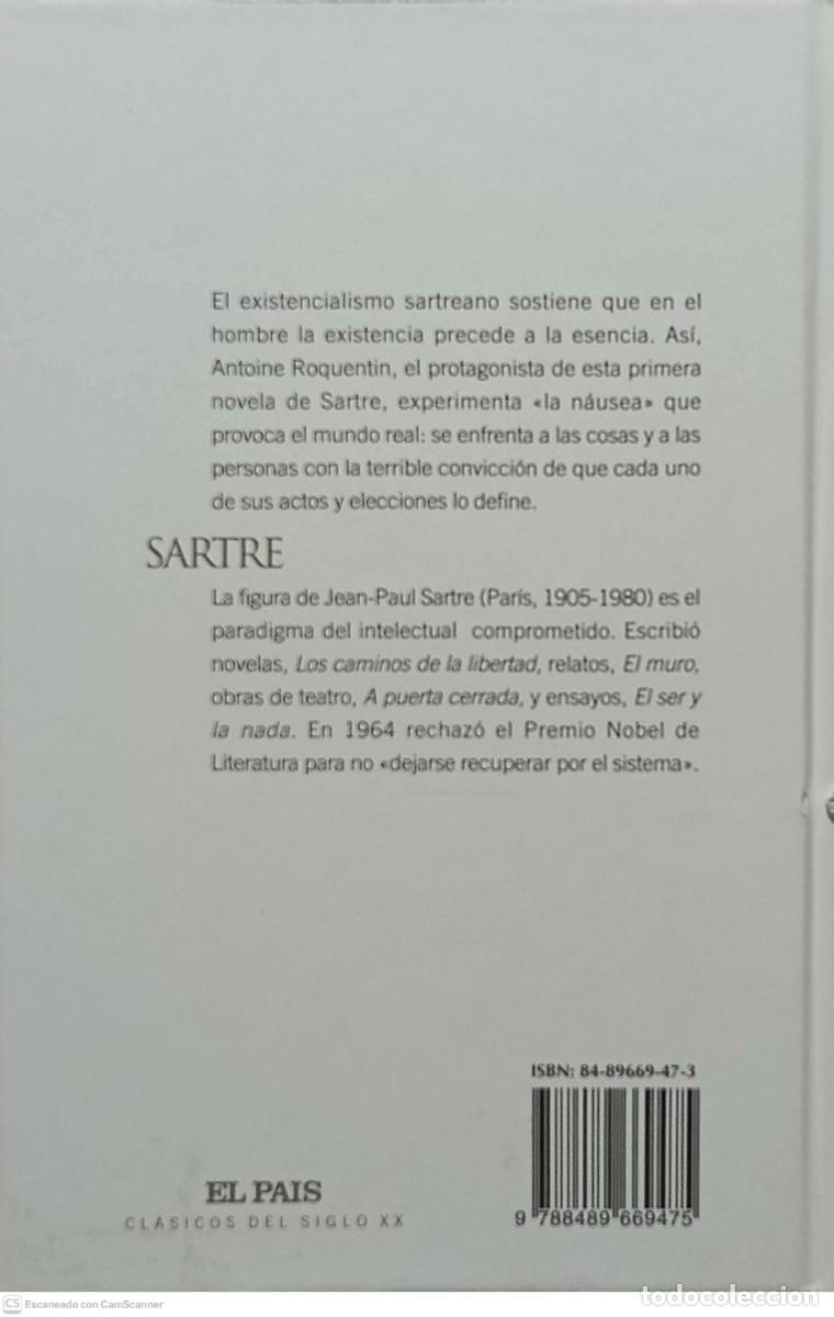 Libros de segunda mano: La n&aacute;usea - Jean-Paul Sartre - Foto 2