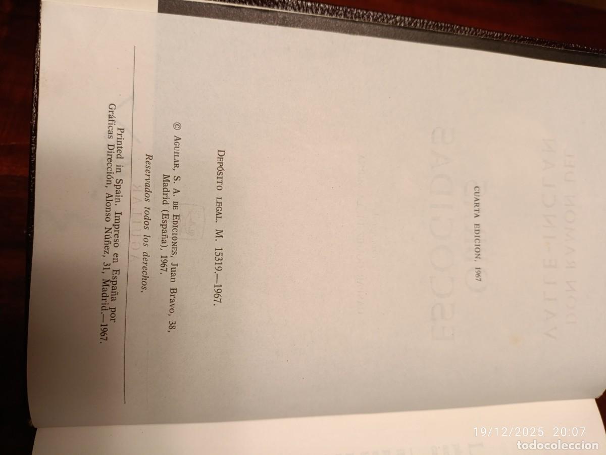 Libros de segunda mano: Obras escogidas de Ram&oacute;n Del Valle Incl&aacute;n - Foto 3