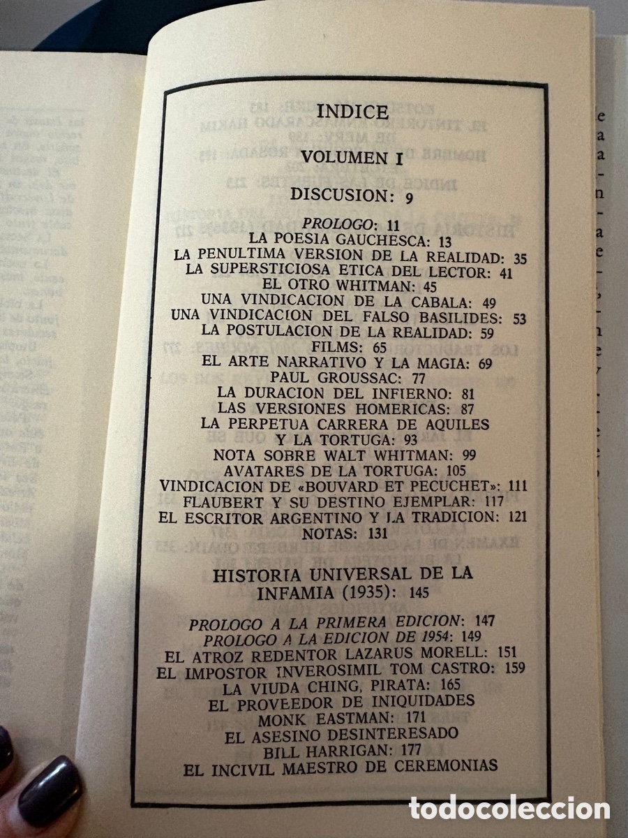 Libros de segunda mano: Borges . Prosa Completa . 2 vol&uacute;menes. - Foto 5