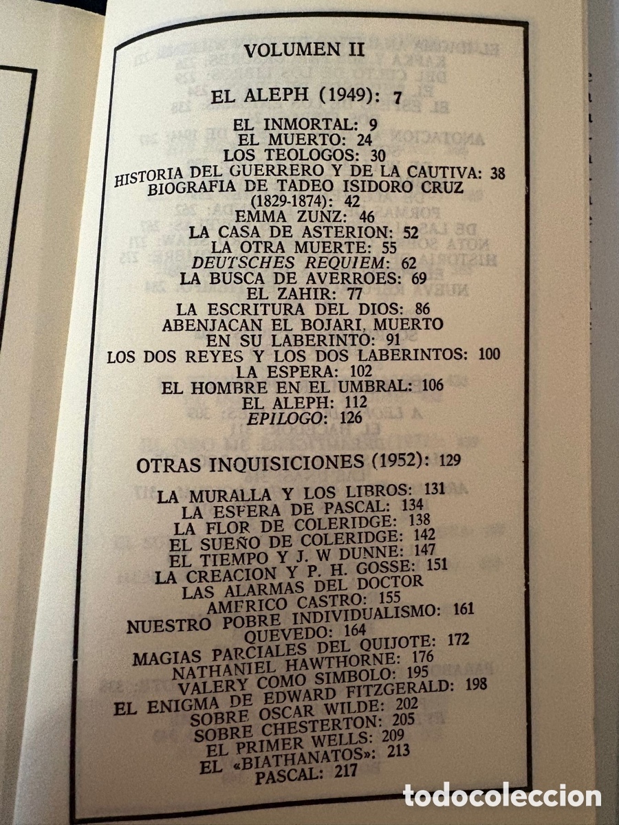 Libros de segunda mano: Borges . Prosa Completa . 2 vol&uacute;menes. - Foto 8